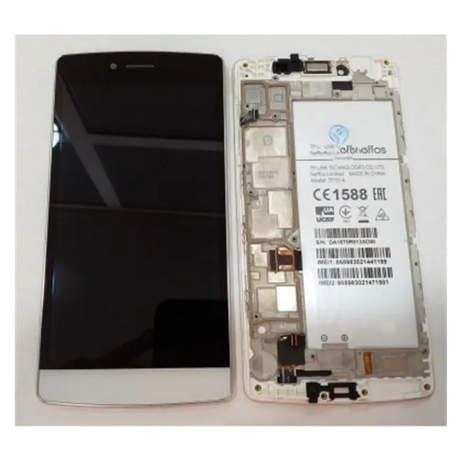 TP-Link Neffos C5 pantalla lcd + tactil blanco + marco plata