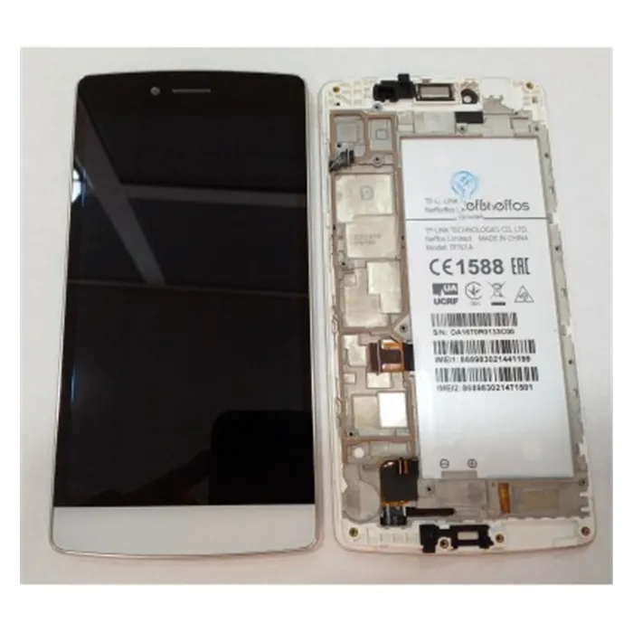 TP-Link Neffos C5 pantalla lcd + tactil blanco + marco plata