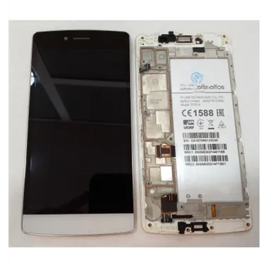 TP-Link Neffos C5 pantalla lcd + tactil blanco + marco plata