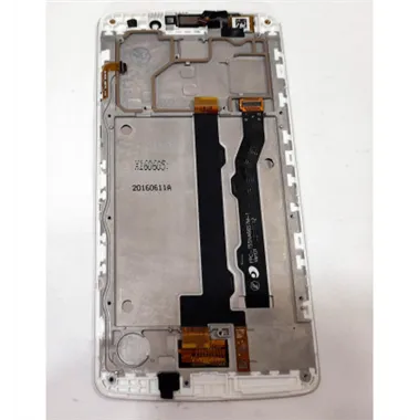 Pantalla lcd para TP-Link Neffos C5 Max mas tactil negro mas marco plata calidad premium