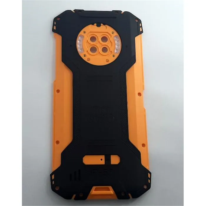 Carcasa trasera o tapa trasera negra naranja para Doogee S96 GT