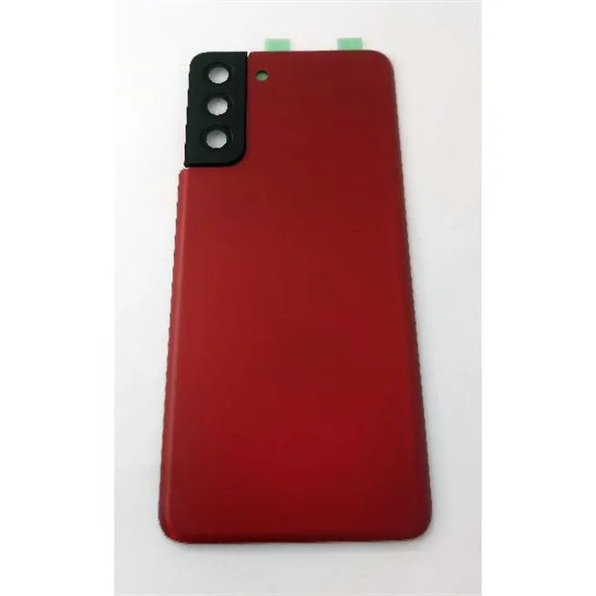 Tapa trasera o tapa bateria roja para Samsung Galaxy S21 Plus 5G SM-G996 con cubierta de camara