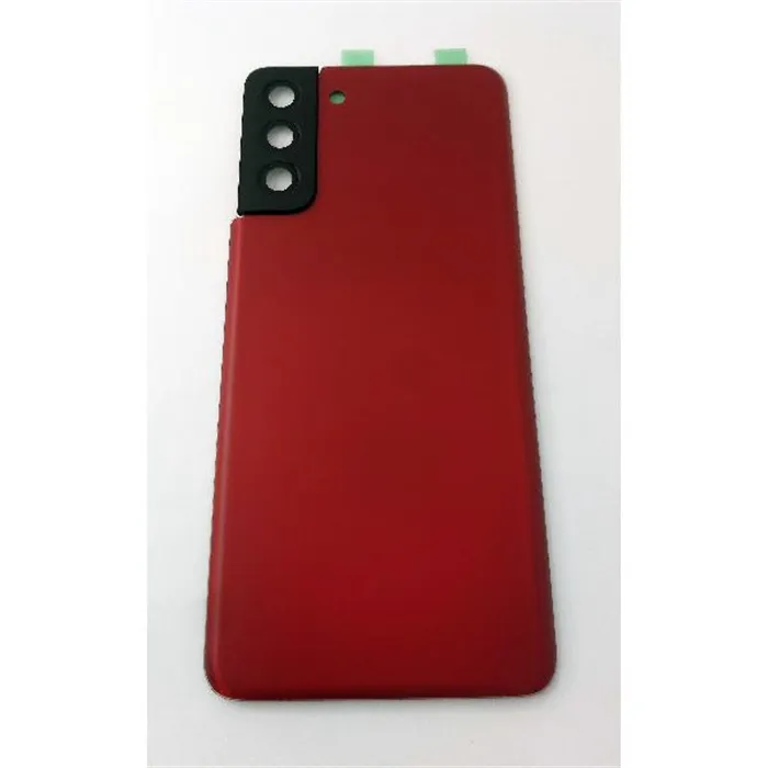 Tapa trasera o tapa bateria roja para Samsung Galaxy S21 Plus 5G SM-G996 con cubierta de camara