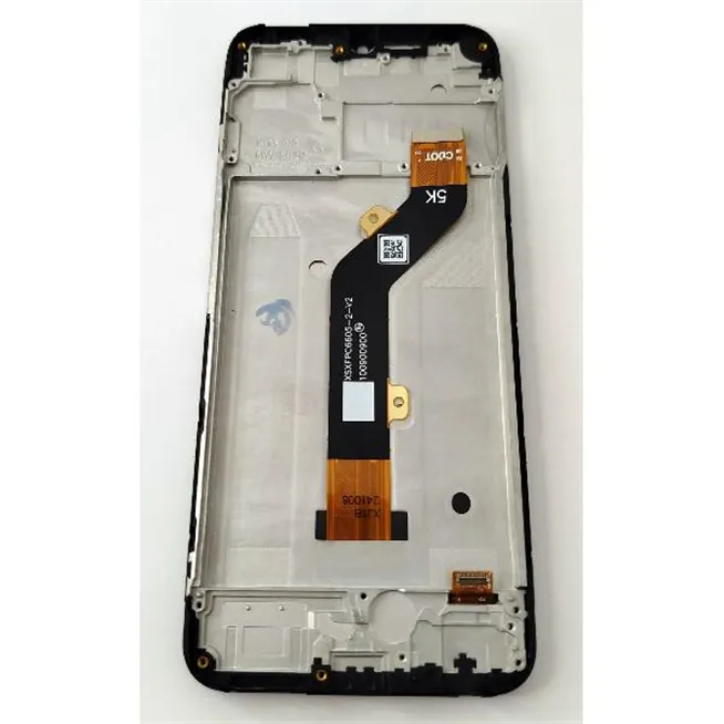Pantalla lcd para Tecno Spark 8C mas tactil negro con marco negro calidad premium