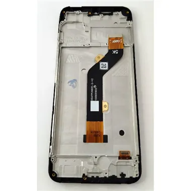 Pantalla lcd para Tecno Spark 8C mas tactil negro con marco negro calidad premium