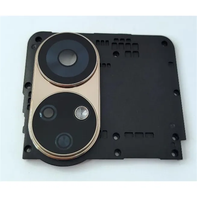 Cristal de camara con marco dorado para Ulefone Note 17 Pro calidad premium