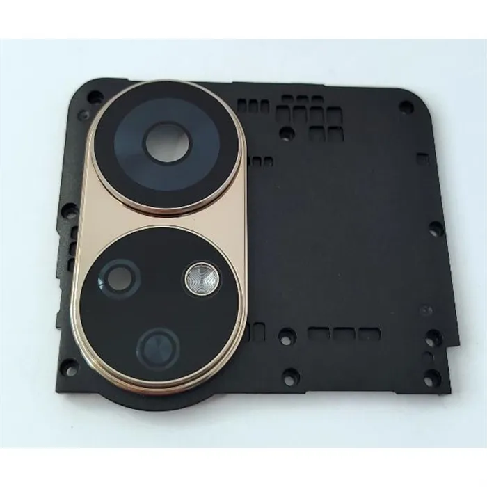 Cristal de camara con marco dorado para Ulefone Note 17 Pro calidad premium