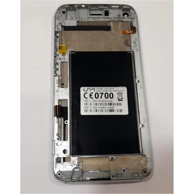Pantalla lcd para Umi Diamond X mas tactil negro mas marco plata calidad premium