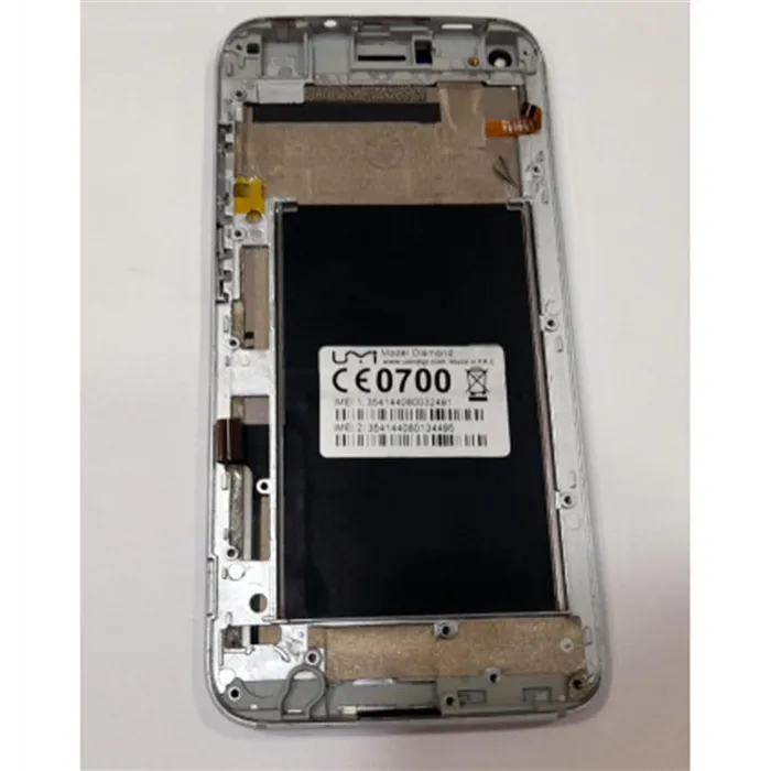 Pantalla lcd para Umi Diamond X mas tactil negro mas marco plata calidad premium