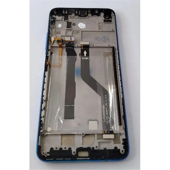 Pantalla lcd para Umidigi F2 mas tactil negro con marco azul calidad premium