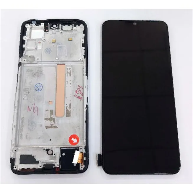 Pantalla lcd para Vivo V21 5G V2050 ma stactil negro mas marco negro calidad TFT