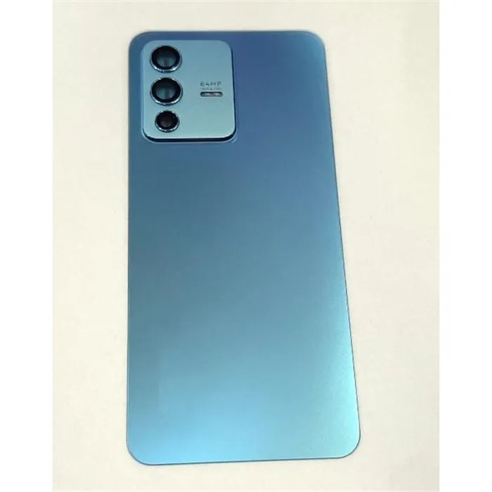 Tapa trasera o tapa bateria azul para Vivo V23 5G V2130 mas cubierta camara compatible