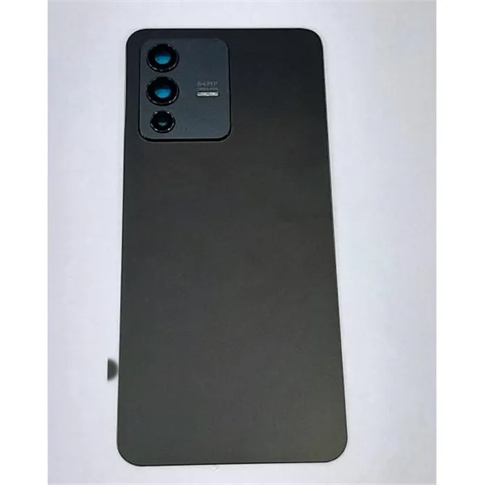Tapa trasera o tapa bateria negra para Vivo V23 5G V2130 mas cubierta camara compatible