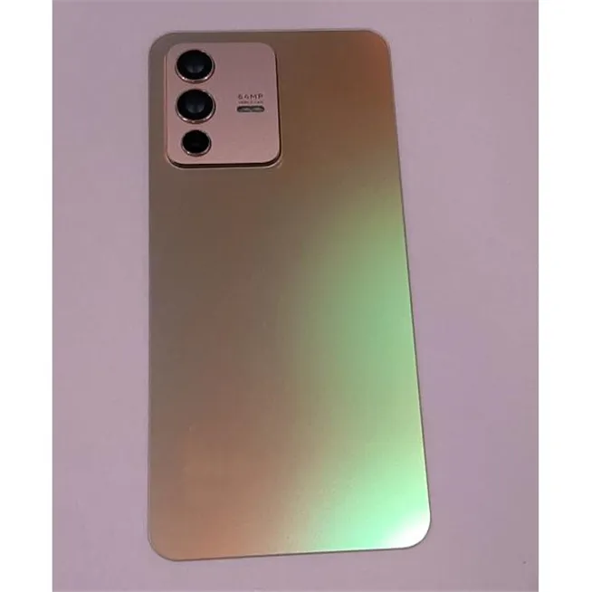 Tapa trasera o tapa bateria dorada para Vivo V23 5G V2130 mas cubierta camara compatible