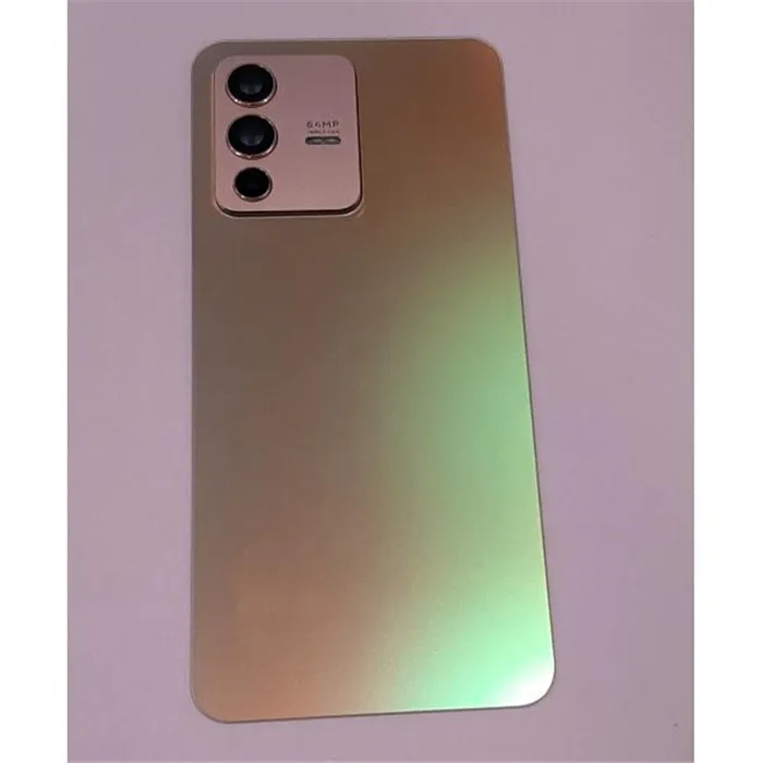 Tapa trasera o tapa bateria dorada para Vivo V23 5G V2130 mas cubierta camara compatible