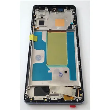 Pantalla lcd para Vivo V29 mas tactil negro con marco azul compatible Oled
