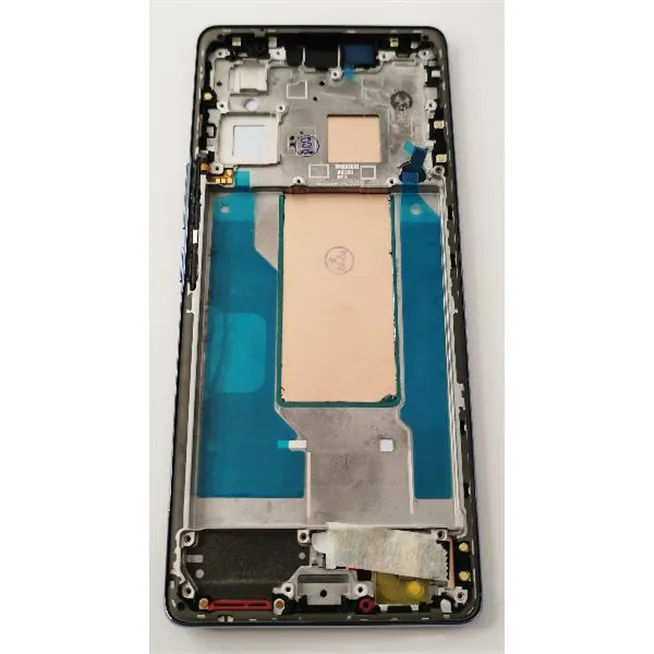 Pantalla lcd para Vivo V29 mas tactil negro con marco azul calidad premium