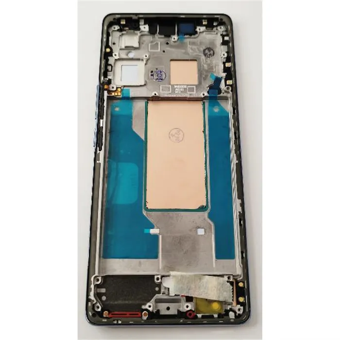 Pantalla lcd para Vivo V29 mas tactil negro con marco azul calidad premium