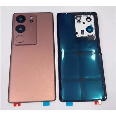Tapa trasera o tapa bateria dorada para Vivo V29 V29 Pro mas cubierta camara