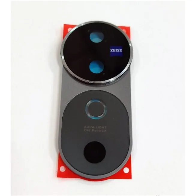Cristal de camara para Vivo V40 5G con marco negro calidad premium