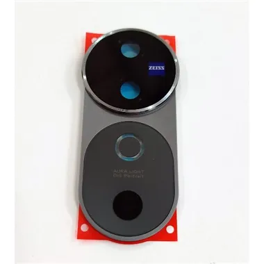 Cristal de camara para Vivo V40 5G con marco negro calidad premium