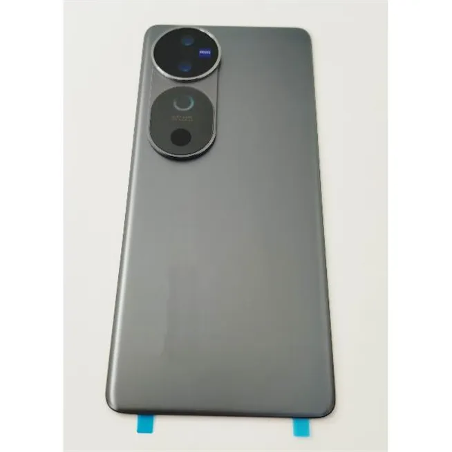 Tapa trasera o tapa bateria gris para Vivo V40 5G con cristal de camara