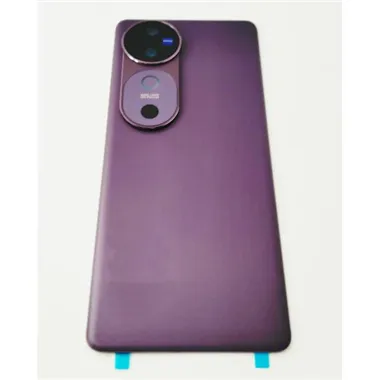 Tapa trasera o tapa bateria morada para Vivo V40 5G con cristal de camara