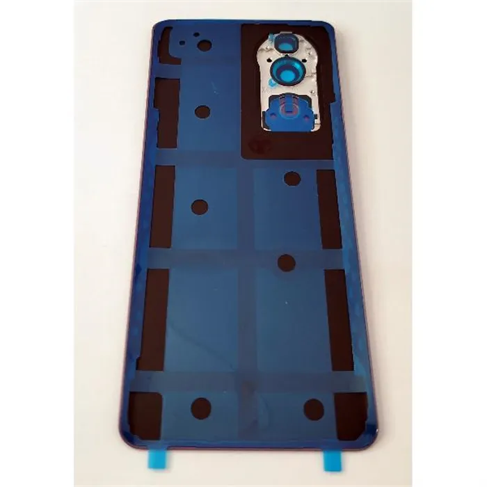 Tapa trasera o tapa bateria morada para Vivo V40 5G con cristal de camara