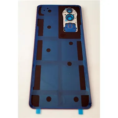 Tapa trasera o tapa bateria morada para Vivo V40 5G con cristal de camara
