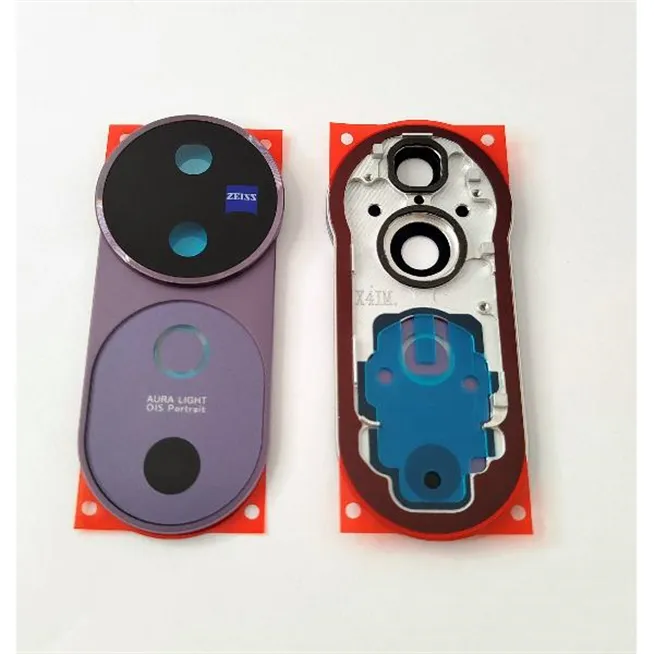 Cristal de camara para Vivo V40 5G con marco morado calidad premium