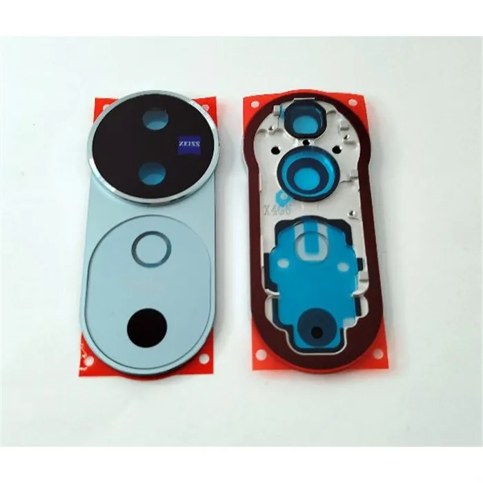 Cristal de camara para Vivo V40 5G con marco azul calidad premium
