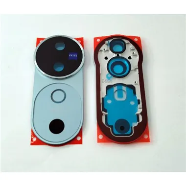 Cristal de camara para Vivo V40 5G con marco azul calidad premium