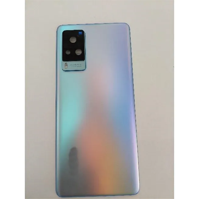 Tapa trasera o tapa bateria azul plata para Vivo X60 Pro V2046 mas cubierta camara
