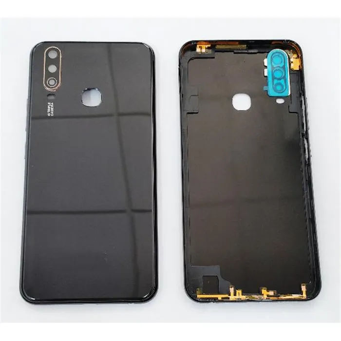 Tapa trasera o tapa bateria negra para Vivo Y17 mas cubierta camara
