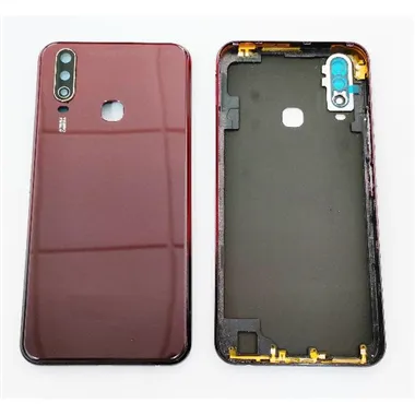 Tapa trasera o tapa bateria roja para Vivo Y17 mas cubierta camara