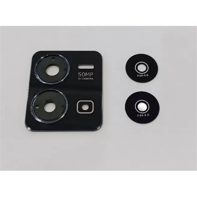 Cristal de camara para Vivo Y35 2022 con marco negro calidad premium