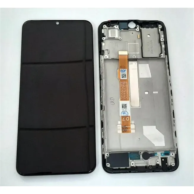Pantalla lcd para Vivo Y55 5G mas tactil negro mas marco negro calidad premium