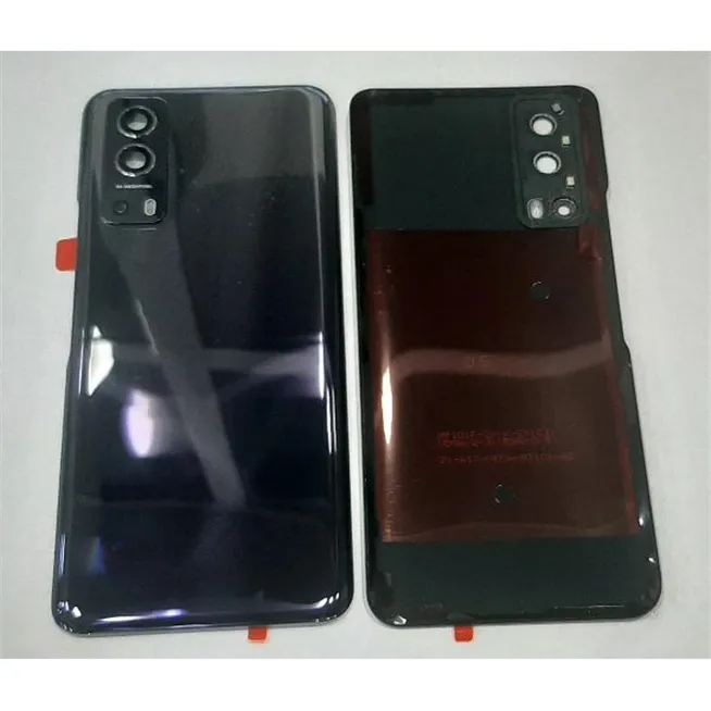 Tapa trasera o tapa bateria negra para Vivo Y72 5G V2041 mas cubierta camara