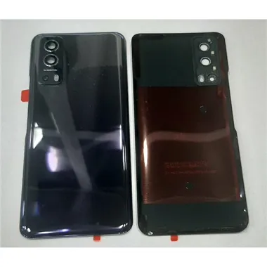 Tapa trasera o tapa bateria negra para Vivo Y72 5G V2041 mas cubierta camara
