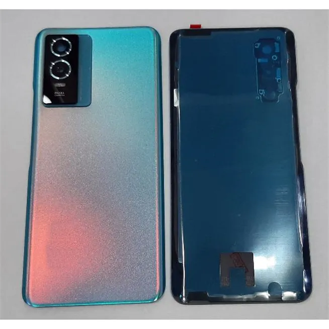 Tapa trasera o tapa bateria azul para Vivo Y76S 5G Vivo Y76 5G V2124 mas cubierta camara