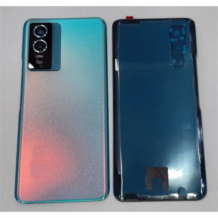 Tapa trasera o tapa bateria azul para Vivo Y76S 5G Vivo Y76 5G V2124 mas cubierta camara