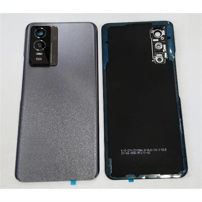 Tapa trasera o tapa bateria negra para Vivo Y76S 5G Vivo Y76 5G V2124 mas cubierta camara