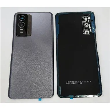 Tapa trasera o tapa bateria negra para Vivo Y76S 5G Vivo Y76 5G V2124 mas cubierta camara