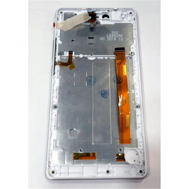 Pantalla lcd para Wiko Fever 4G mas tactil blanco mas marco dorado calidad premium