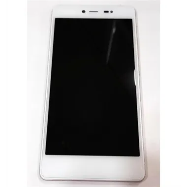 Pantalla lcd para Wiko Fever 4G mas tactil blanco mas marco dorado calidad premium