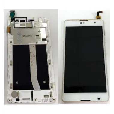 Wiko Robby pantalla lcd + tactil blanco + marco dorado premium