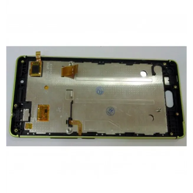Wiko U Feel pantalla lcd + tactil negro + marco amarillo premium