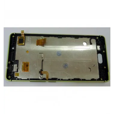 Wiko U Feel pantalla lcd + tactil negro + marco amarillo premium