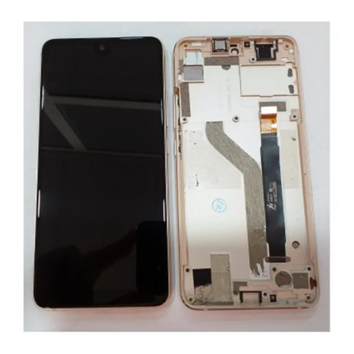 Wiko View 2 Pro pantalla lcd + tactil negro + marco dorado