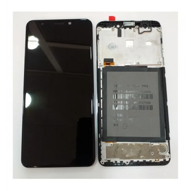 Wiko View Go pantalla lcd + tactil negro + marco premium